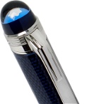 MONTBLANC - StarWalker Blue Planet Metal Doué Resin and Platinum-Plated Ballpoint Pen - Blue