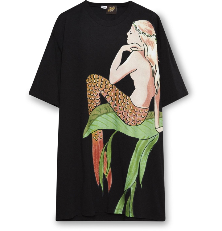 Photo: Loewe - Paula's Ibiza Oversized Printed Cotton-Jersey T-Shirt - Black