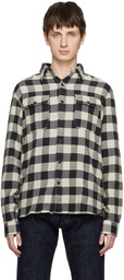 RRL Black & Off-White Buffalo Check Shirt