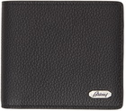 Brioni Black Grained Calfskin Classic Bifold Wallet