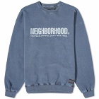 Neighborhood Men's Pigment Dyed Crew Sweater in Navy