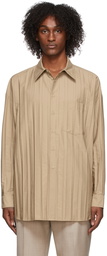 Jacquemus Beige 'La Chemise Plissé' Shirt