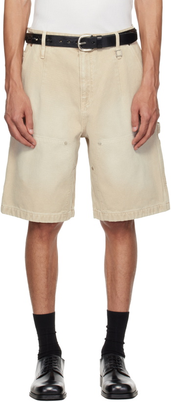 Photo: WOOYOUNGMI Beige Cotton Shorts