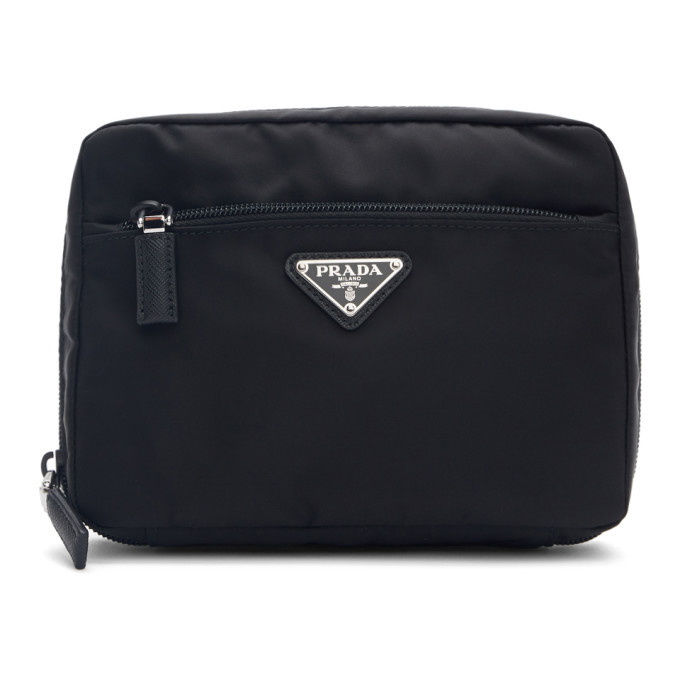 Photo: Prada Black Nylon Logo Pouch