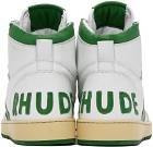 Rhude White Rhecess-Hi Sneakers