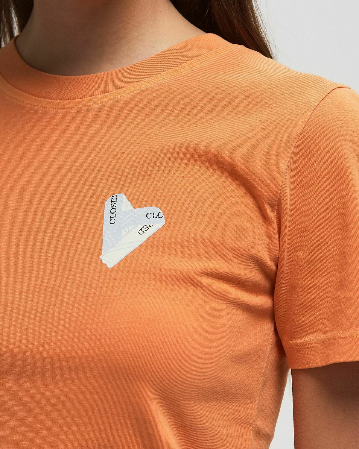 CLOSED PRINTED TEE orange Womens Shortsleefe