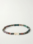 Luis Morais - 14-Karat Gold Agate Beaded Bracelet