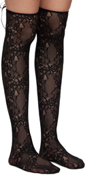 AMBUSH Black Lace Ribbon Socks