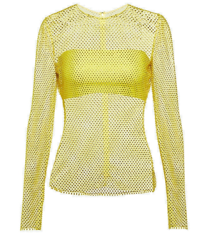 Photo: Giuseppe di Morabito Crystal-embellished mesh top