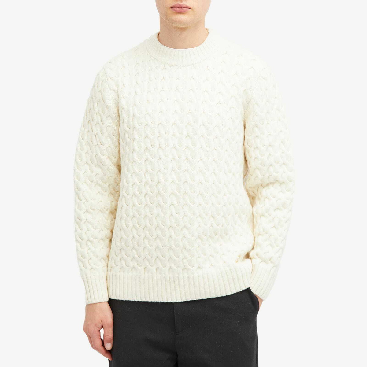 Armor-Lux Men's Cable Knit Jumper in Nautral