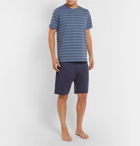 Oliver Spencer Loungewear - Dartford Striped Cotton-Jersey T-Shirt - Blue