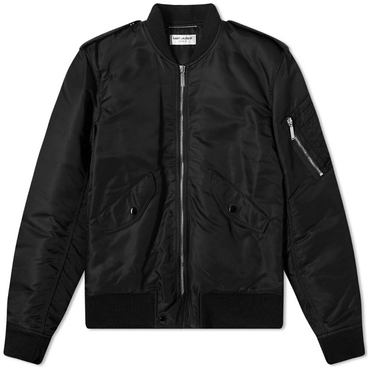 Photo: Saint Laurent Men's Classic MA-1 Jacket in Black