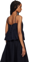 Comme des Garçons Comme des Garçons Navy Peplum Camisole