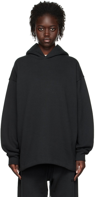 Photo: Essentials Black Relaxed Hoodie