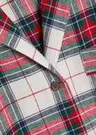 Eberjey Plaid Flannel Pyjama set White And Red