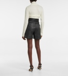 Stouls Eloise leather paperbag shorts