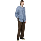 Schnaydermans Blue Oversized Faded Shirt