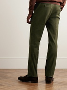 Etro - Slim-Fit Cotton-Blend Twill Trousers - Green