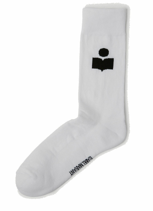 Photo: Silokih Logo Jacquard Socks in White