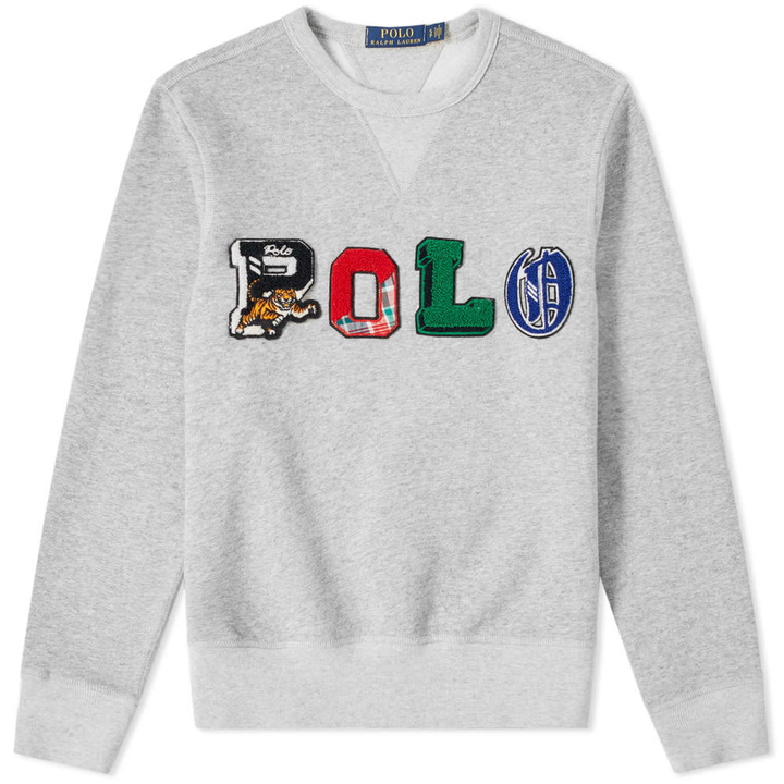 Photo: Polo Ralph Lauren Polo Logo Applique Crew Sweat Loft Heather