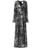 Halpern Printed georgette gown