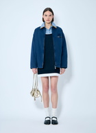 Miu Miu Knit And Poplin Mini Dress