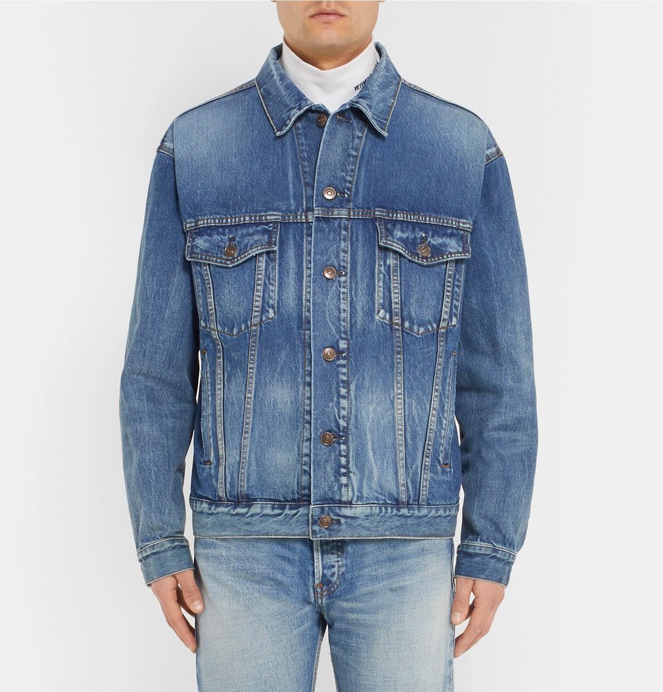関税込【BALENCIAGA】Denim jacket Light Indigo/Madder Balenciaga Men's Oversized Japanese Denim Jacket in Dark