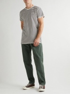 Hemen Biarritz - Dani Striped Organic Cotton-Jersey T-Shirt - Blue