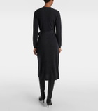 Jardin des Orangers Wool and cashmere wrap dress