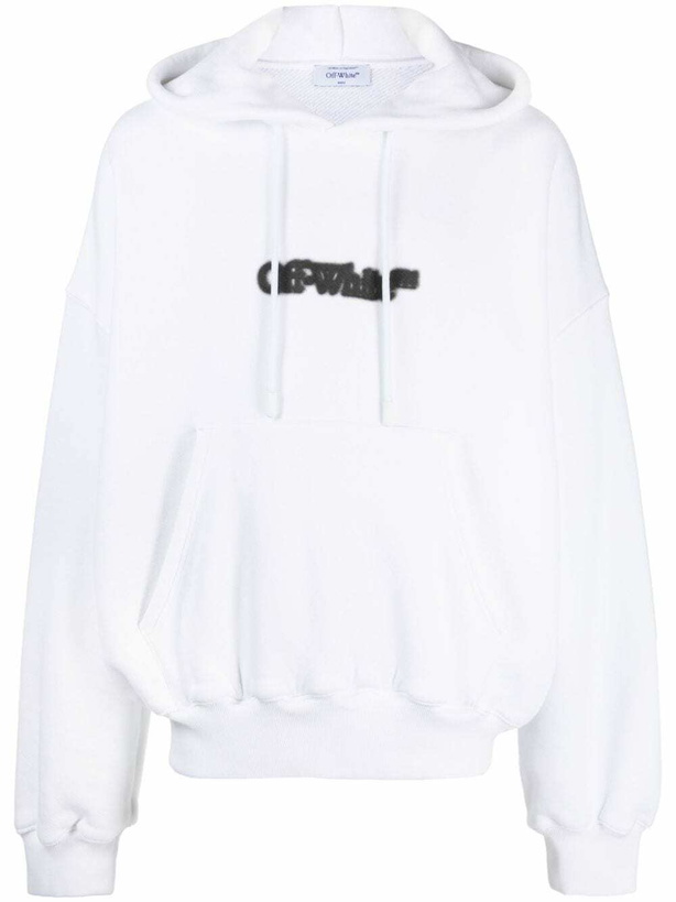 Photo: OFF-WHITE - Logo Cotton Hoodie