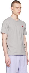 COMME des GARÇONS PLAY Grey Cotton T-Shirt