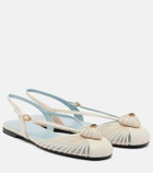 Valentino Garavani Cœur Royal leather slingback flats