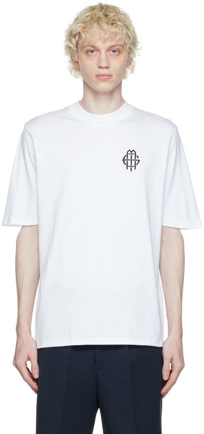 Manors Golf White Embroidered T-Shirt