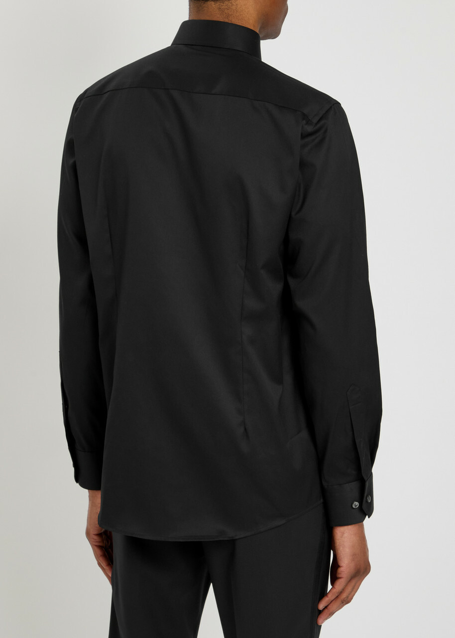 Eton Cotton-twill Shirt Black