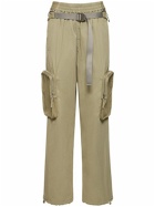 DION LEE - Cotton Blend Wide Pants W/belt Bag