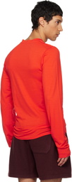 Rier Orange Roundneck Jersey Wool T-shirt