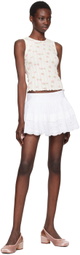 Sandy Liang SSENSE Exclusive White Clipper Tank Top