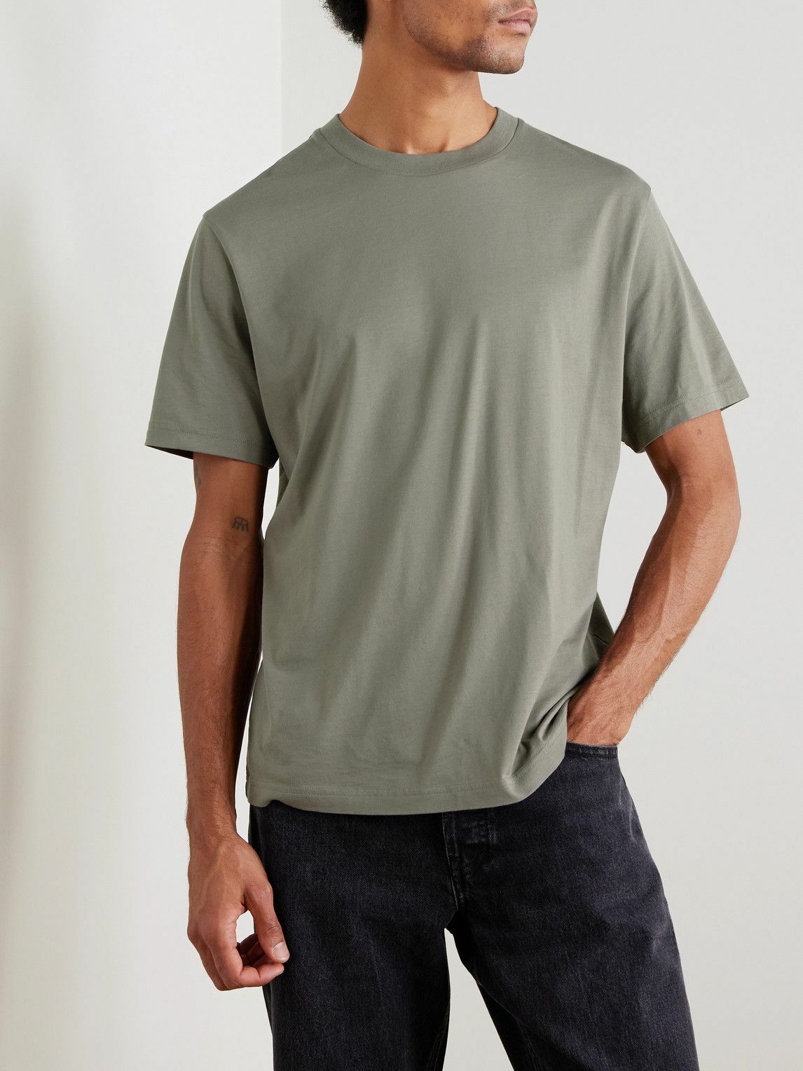 FRAME - Supima Cotton-Jersey T-Shirt - Green