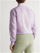 Emma Willis - Cutaway-Collar Linen Shirt - Purple