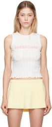 Sandy Liang White Clipper Tank Top