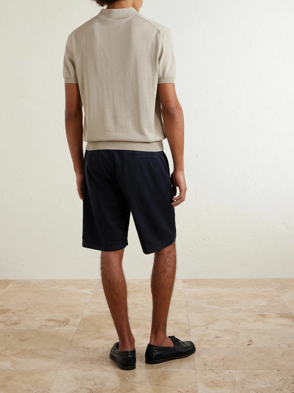 Canali - Straight-Leg Stretch Cotton-Blend Shorts - Unknown