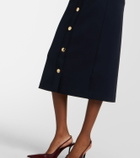 'S Max Mara Cotton-blend midi skirt