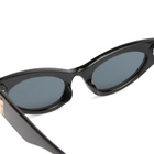 Le Specs Women's The Stealth Sunglasses in Black/Smoke Mono 