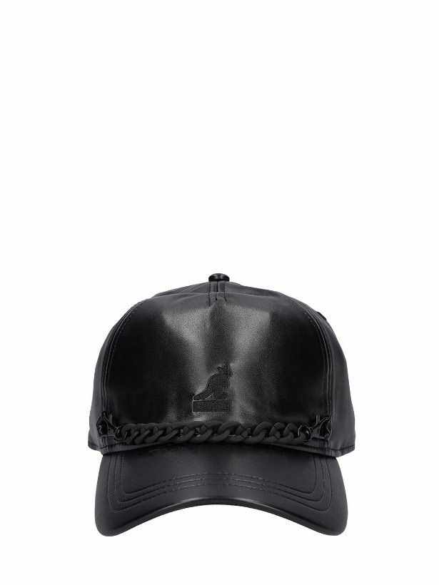 Photo: KANGOL - Chain Faux Leather Baseball Hat