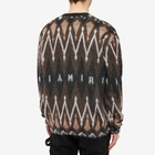 AMIRI Men's Argyle Mohair Cardigan in Brown