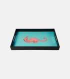 Les-Ottomans Seahorse lacquered wooden tray