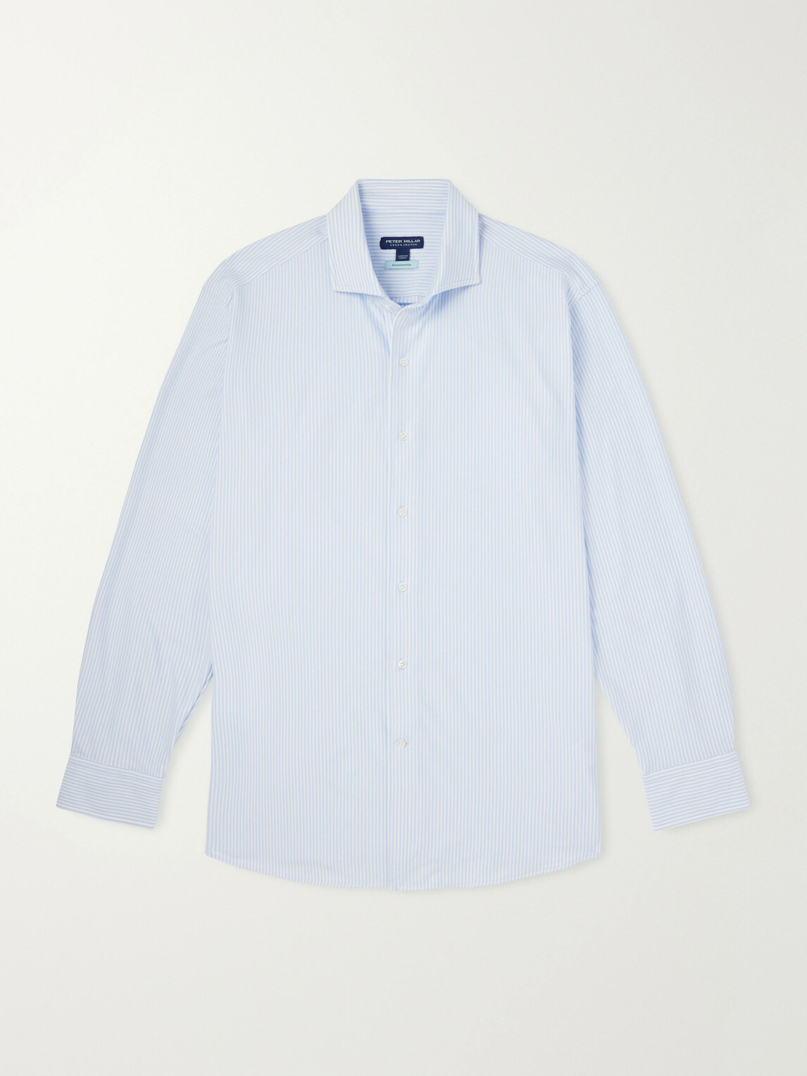 Peter Millar - Excursionist Flex Slim-Fit Striped Cotton-Blend Shirt - Blue