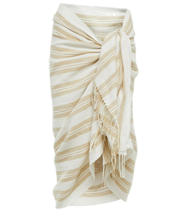 Photo: Toteme - Striped linen and cotton beach cover-up