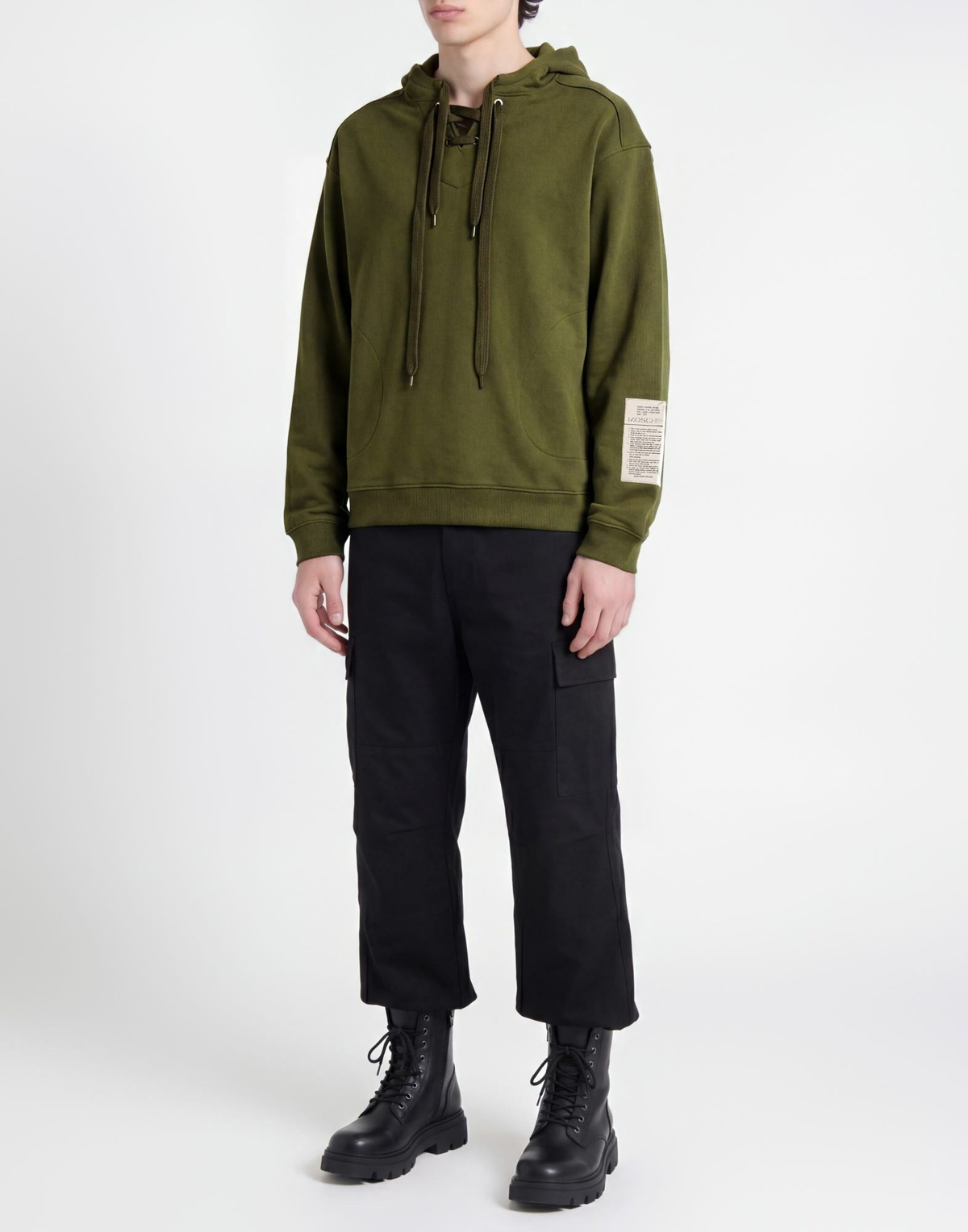 Moschino Mens Sweatshirt Military in Green
