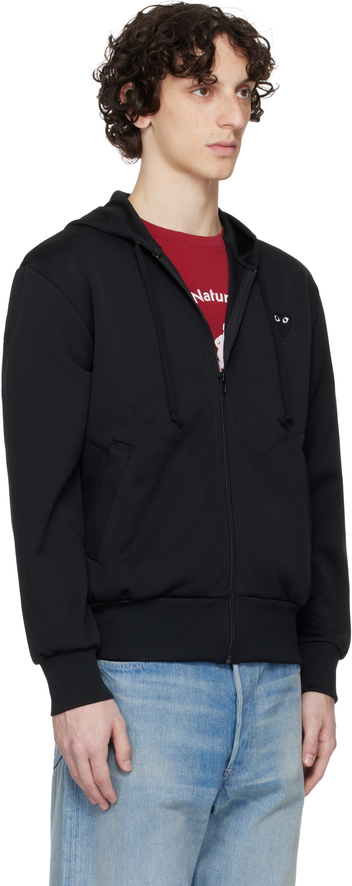 COMME des GARÇONS PLAY Black Big Heart Zip Hoodie